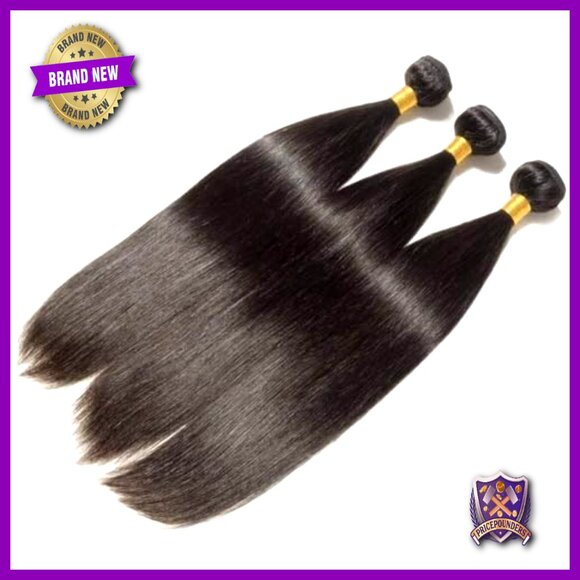 Straight Human Hair Bundles 14 16 18 Inch Brazilian Virgin Hair Extensions main image 6